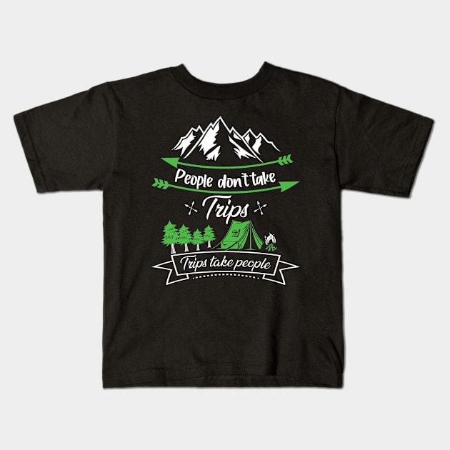 Trip and Mountain Kids T-Shirt by inovagit